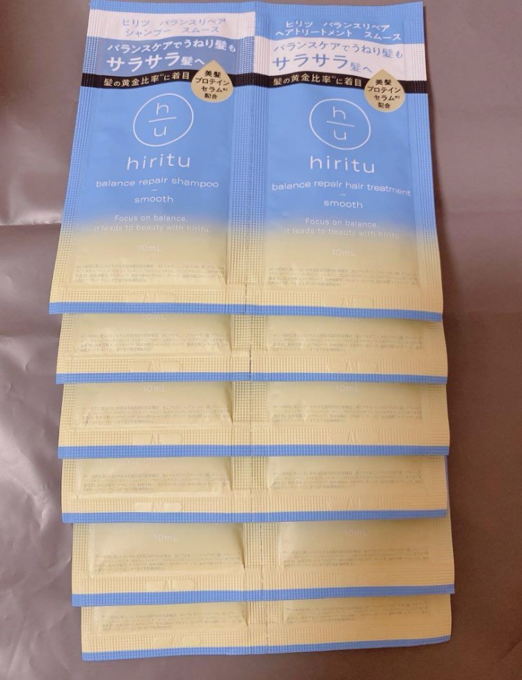 バランスリペア シャンプー/ヘアトリートメント スムース トライアルセット（10mL＋10mL）/hiritu/市販シャンプーを使ったクチコミ（1枚目）