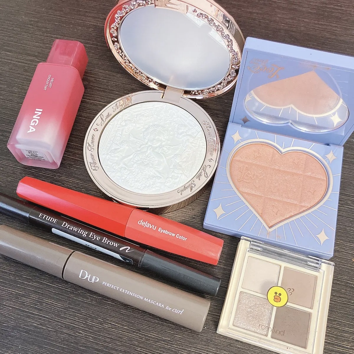 FlowerKnows Love Bearシリーズ 5点セットのクチコミ「#PR #リリーアンナ

今日のメイク💄
フラワーノーズのハイライトとチーク、ロムアンドのアイ.....」（2枚目）