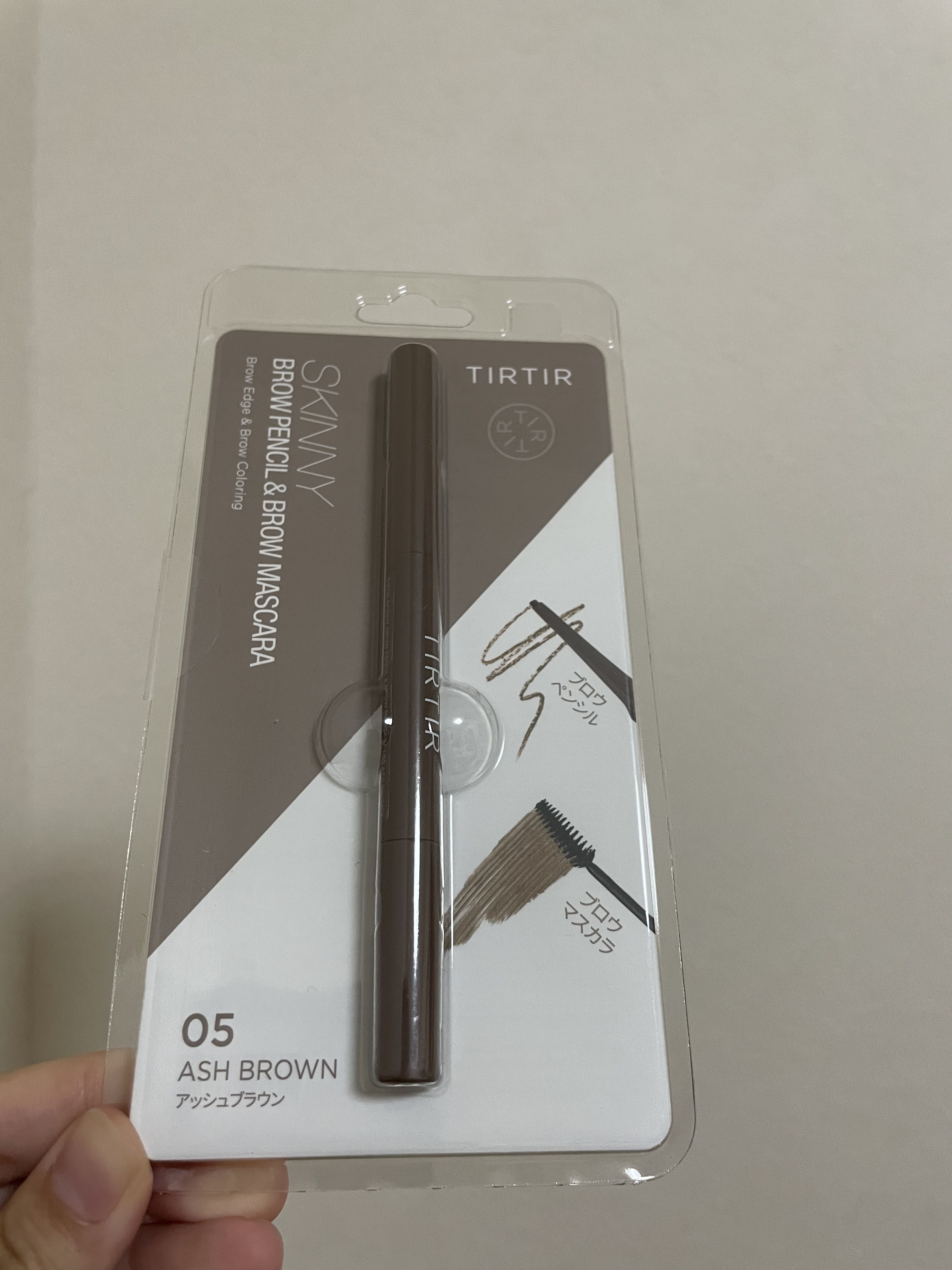 スキニーブロウペンシル＆ブロウマスカラ 05 アッシュブラウン/TIRTIR(ティルティル)/アイブロウペンシルを使ったクチコミ（1枚目）