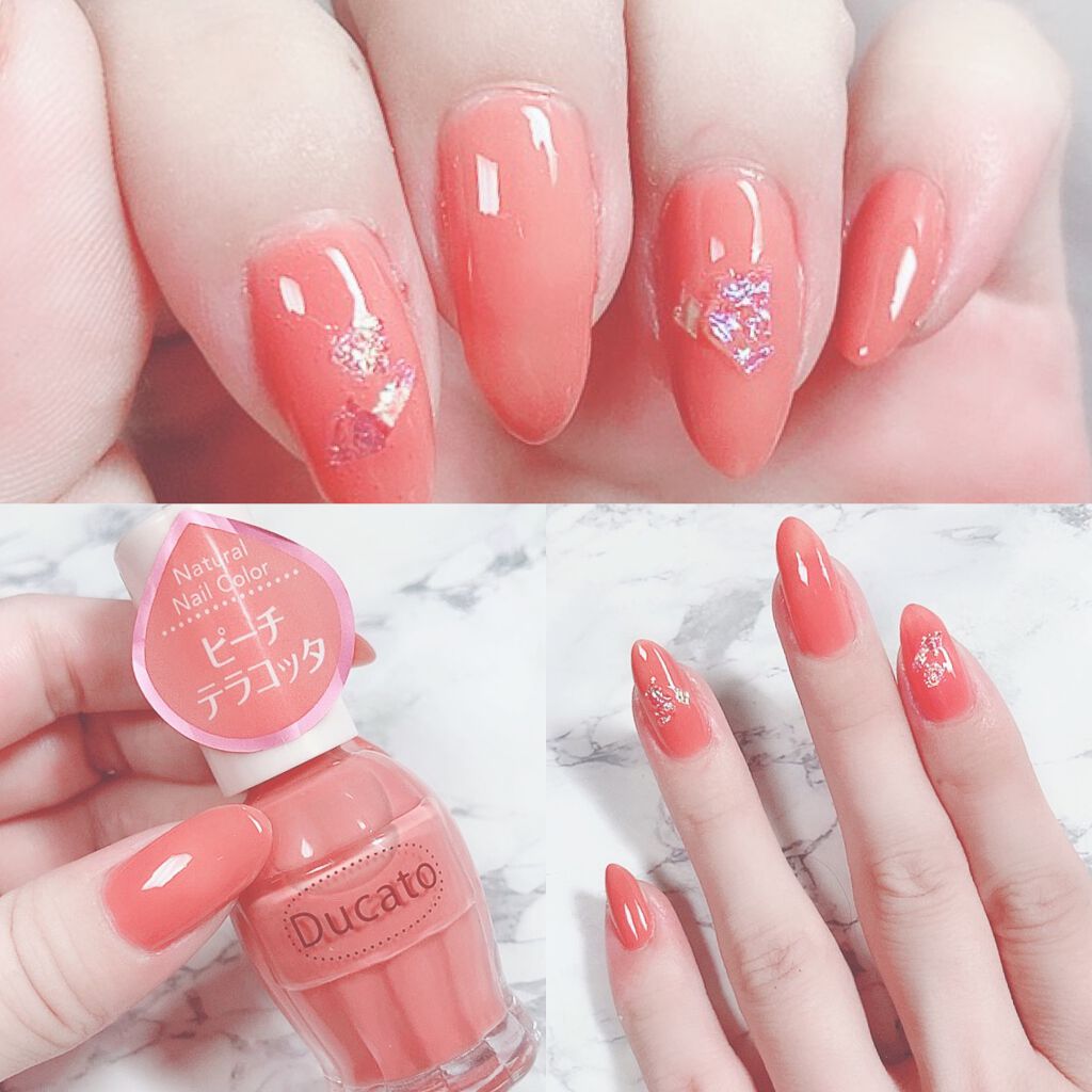 ナチュラルネイルカラーN 107 ピーチテラコッタ/デュカート/マニキュアを使ったクチコミ（2枚目）