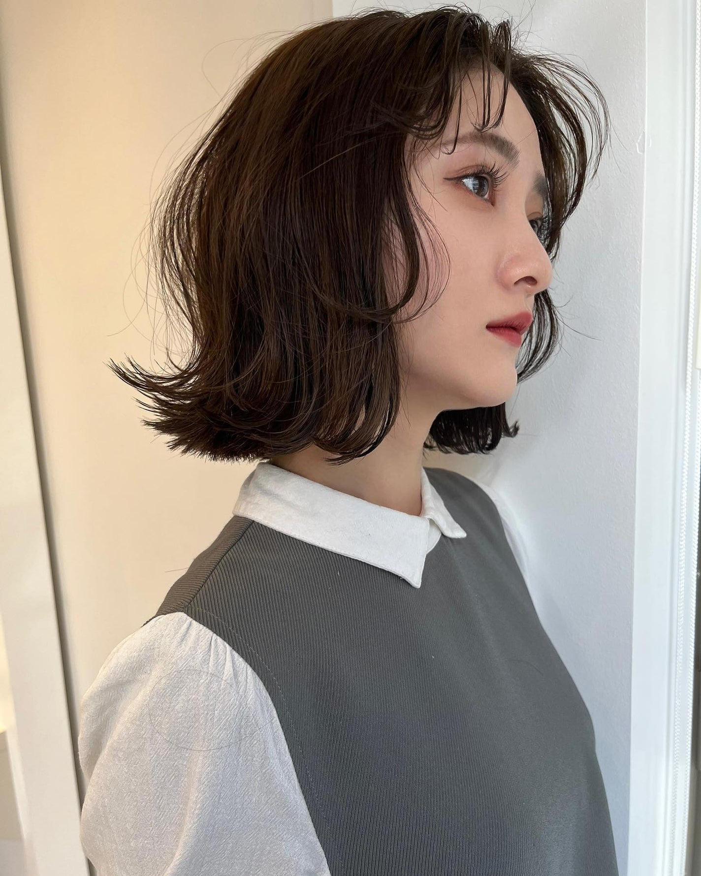 HARUNA on LIPS 「.似合わせボブ⭐️⭐️....顔周りの切り込みでスタイリングす..」(4枚目)