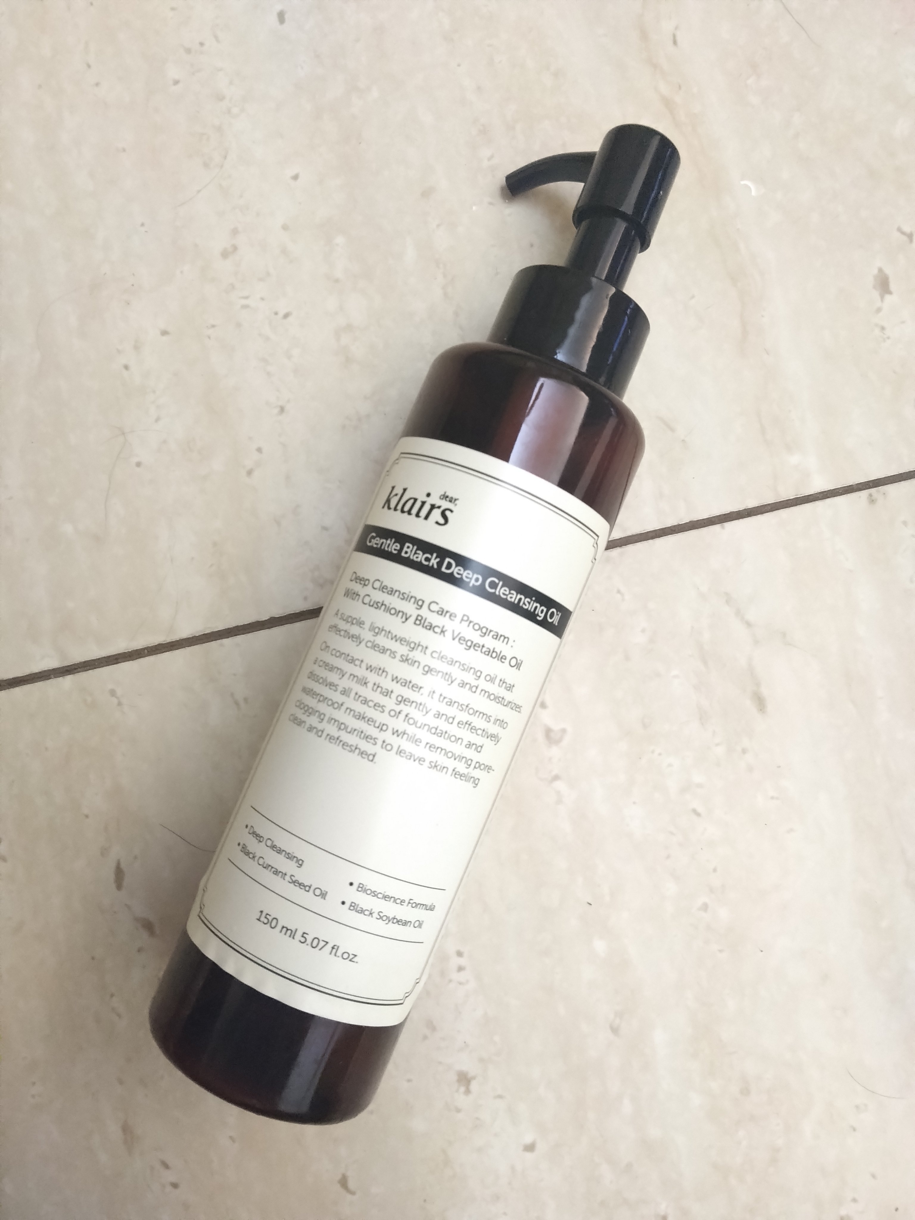 ジェントルブラックディープクレンジングオイル(150ml)/Klairs/オイルクレンジングを使ったクチコミ（1枚目）