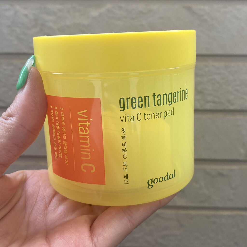 グリーンタンジェリン ビタCダークスポットケアパッド/goodal/トナーパッドを使ったクチコミ（1枚目）