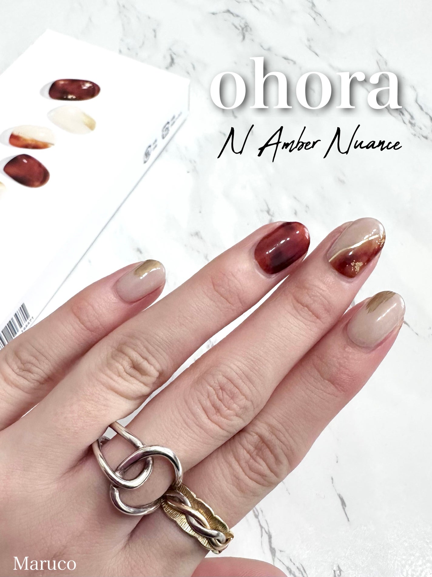 セミキュアジェルネイル(ハンド)/ohora/ネイルシールを使ったクチコミ(1枚目)