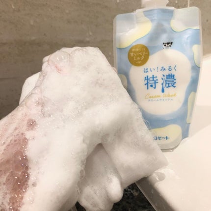 はい!みるく特濃 クリームウォッシュ/ロゼット/洗顔フォームを使ったクチコミ(4枚目)