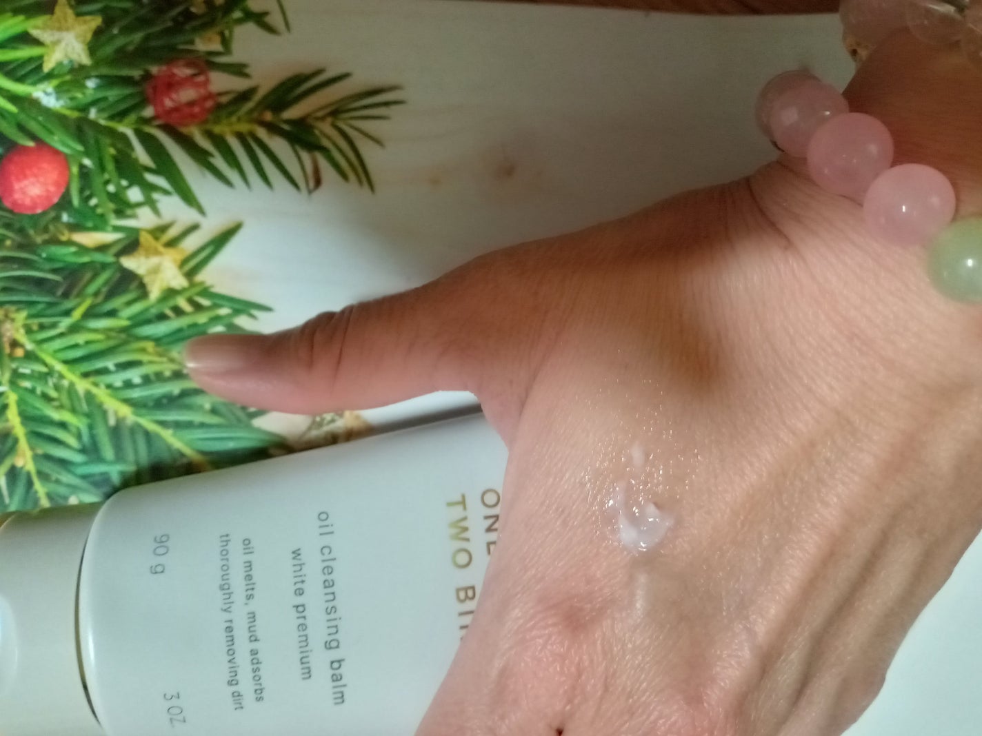 オイルクレンジングバーム ホワイトプレミアム/ONE STONE TWO BIRDS/クレンジングバームを使ったクチコミ(3枚目)