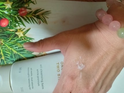 オイルクレンジングバーム ホワイトプレミアム/ONE STONE TWO BIRDS/クレンジングバームを使ったクチコミ(3枚目)