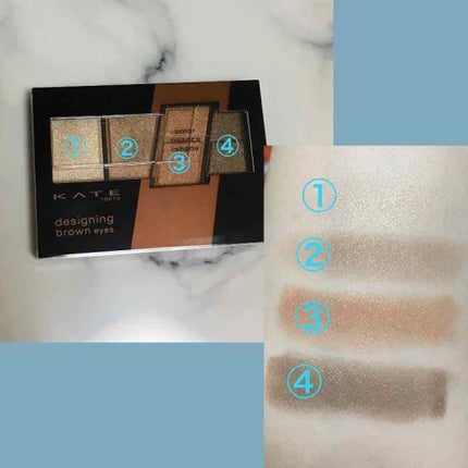 デザイニングブラウンアイズ/KATE/アイシャドウパレットを使ったクチコミ(2枚目)