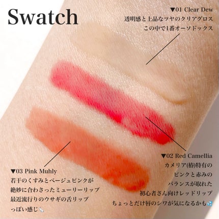 ナチュラルブルームリップオイルセラム 3色セット/PINATE/リップグロスを使ったクチコミ(4枚目)