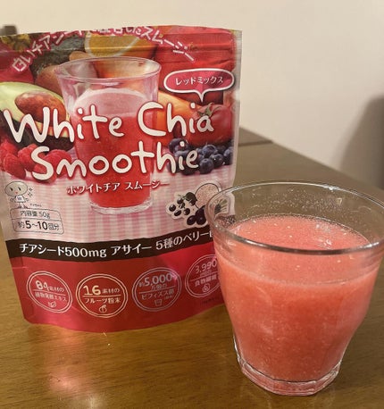 ホワイトチアスムージー/明治美世界/スムージーを使ったクチコミ(1枚目)