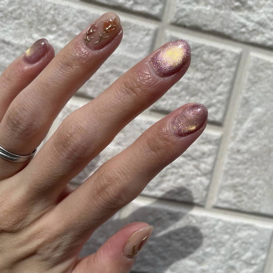 Milkyway&Cat's eye gel/ANNUUM/ジェルネイルを使ったクチコミ（3枚目）