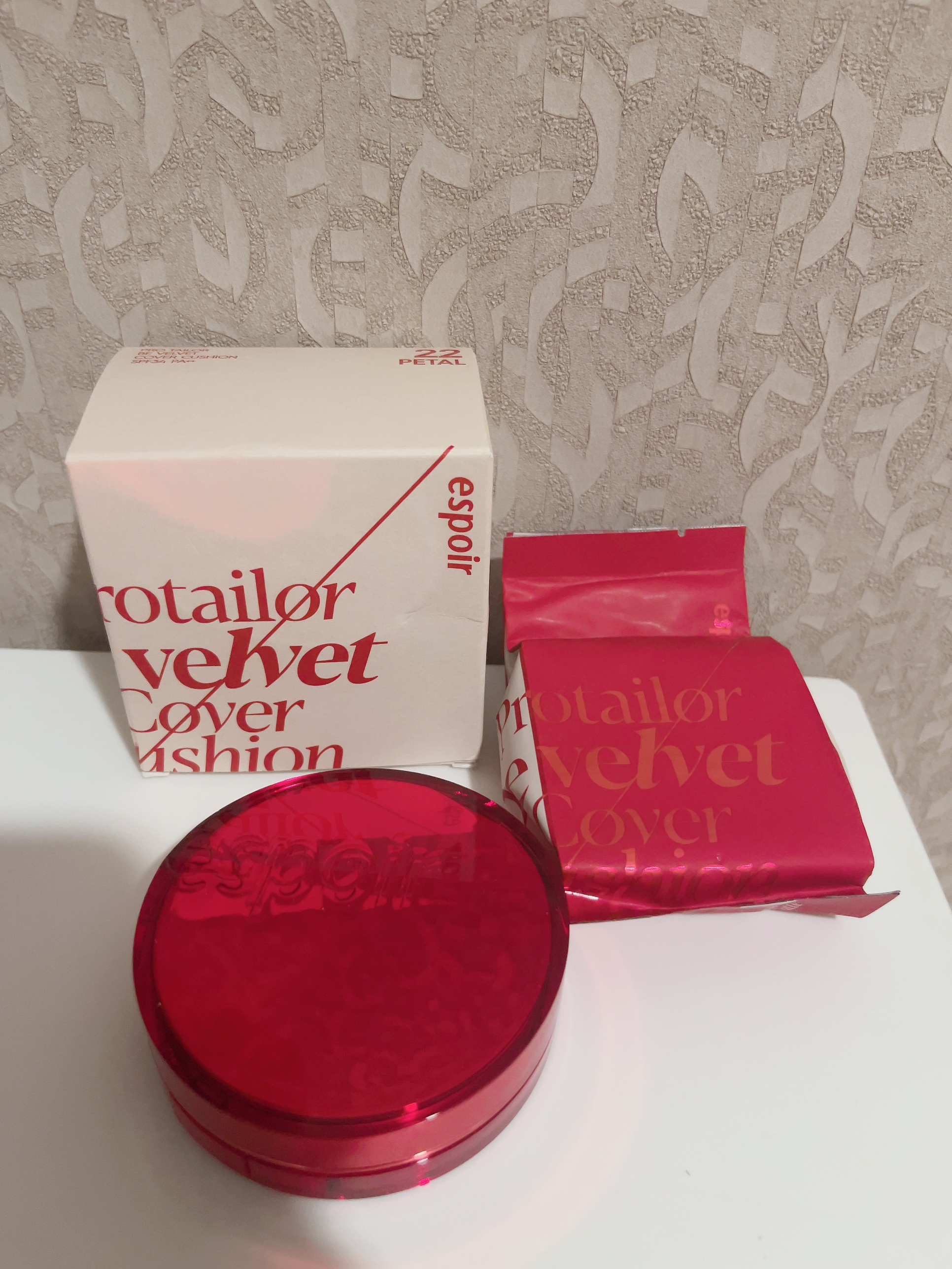 プロテーラービーベルベットカバークッション 22 ペタル/espoir/クッションファンデーションを使ったクチコミ（1枚目）