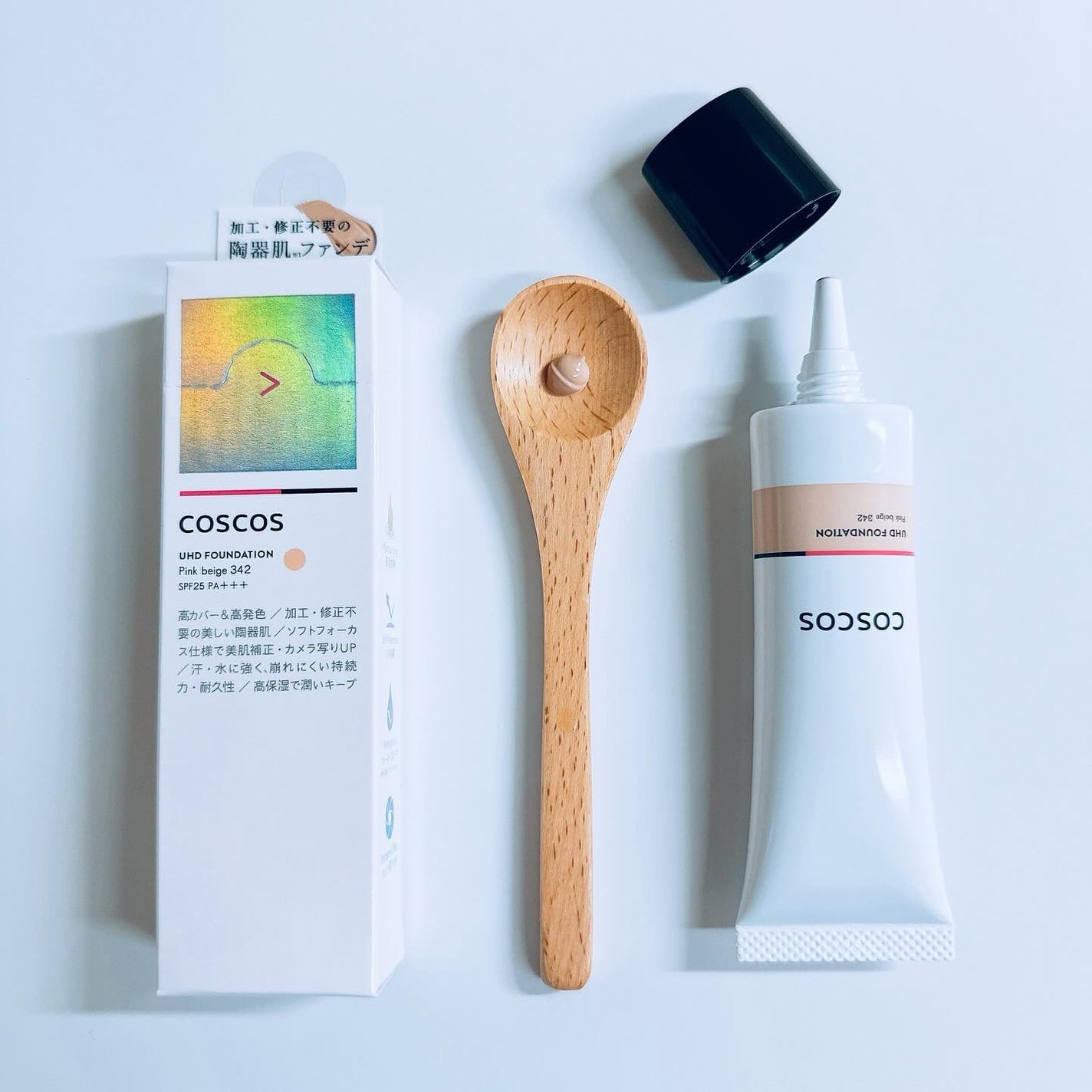 UHDファンデーション342(ピンクベージュ)/COSCOS/リキッドファンデーションを使ったクチコミ(6枚目)