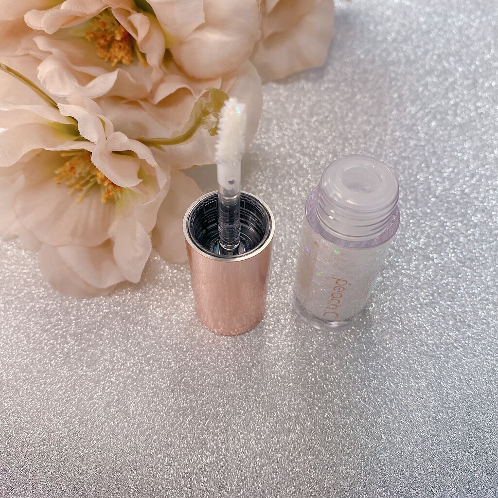 シャンパンアイグリッター/Peach C/グリッターを使ったクチコミ(3枚目)