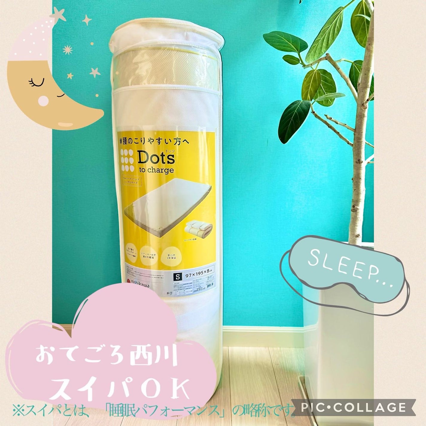 睡眠Labo Dots ヘルシーマットレス〈1層〉(丸巻きタイプ)/nishikawa/その他を使ったクチコミ(1枚目)
