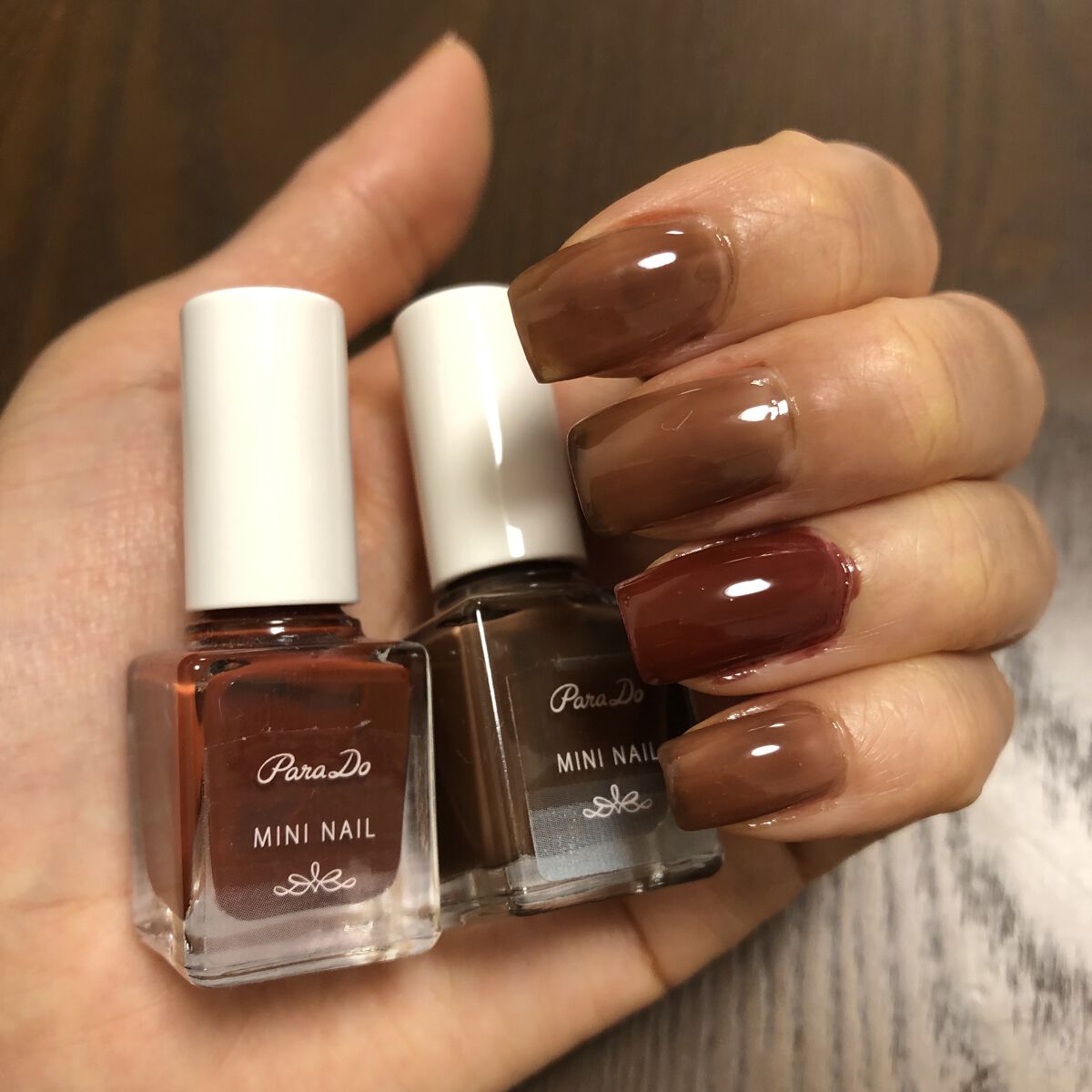 ミニネイル BR08 松（まつ）/パラドゥ/マニキュアを使ったクチコミ（1枚目）