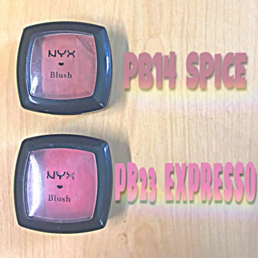 今回は､海外コスメNYXのチークを2つ紹介します☺︎♪

❁NYXチークブラッシュPB14 SPICE
こちらの色は一見使いにくそうな色に見えますが、ベージュよりもオレンジっぽいです。
わりと日本人の肌