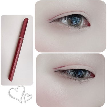 EYE OPENING LINER BURGUNDY/UZU BY FLOWFUSHI/リキッドアイライナーを使ったクチコミ（3枚目）