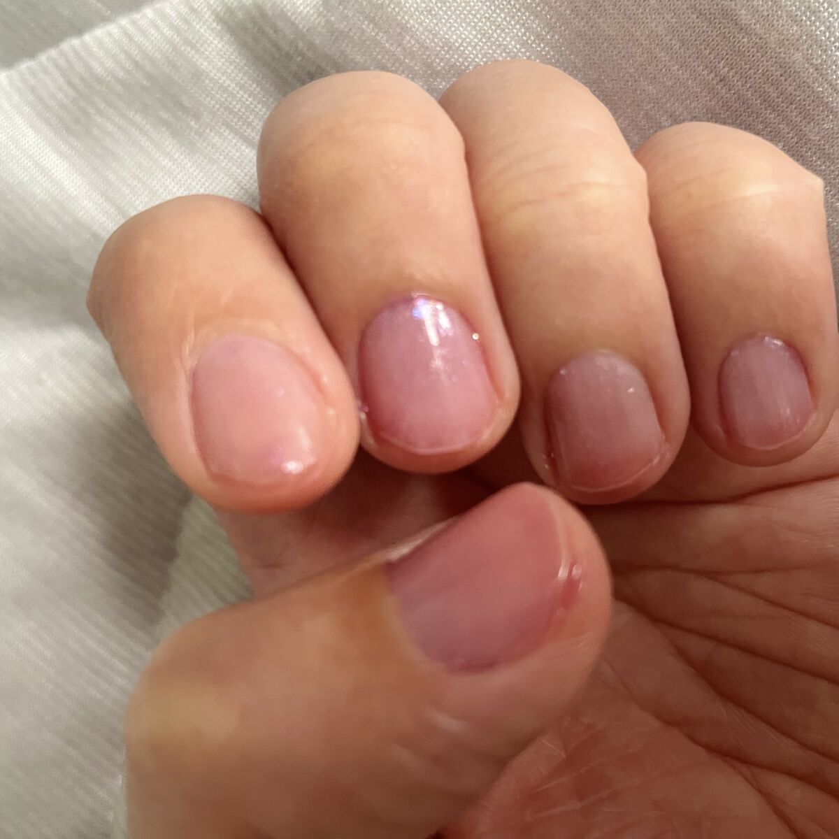 フレンドネイル(リニューアル品)	 2-37(33113)フレンチブルー/DAISO/マニキュアを使ったクチコミ（2枚目）