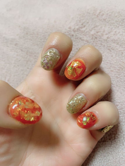 #ジェルネイル,#セルフジェルネイル,#セルフネイル,#グレーネイル,#飴玉ネイルのネイルデザイン