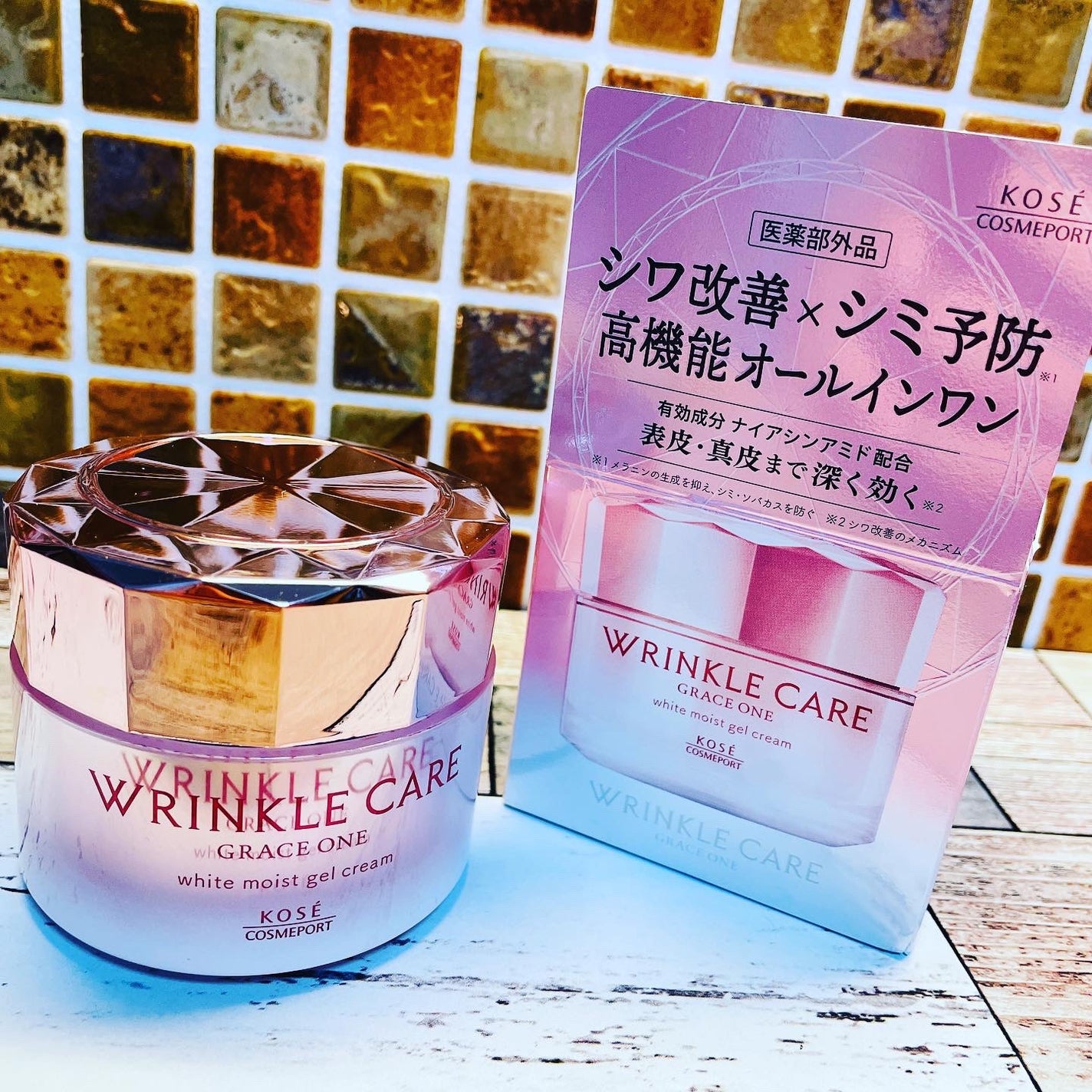 リンクルケア ホワイト モイストジェルクリーム/グレイスワン/オールインワン化粧品を使ったクチコミ(1枚目)