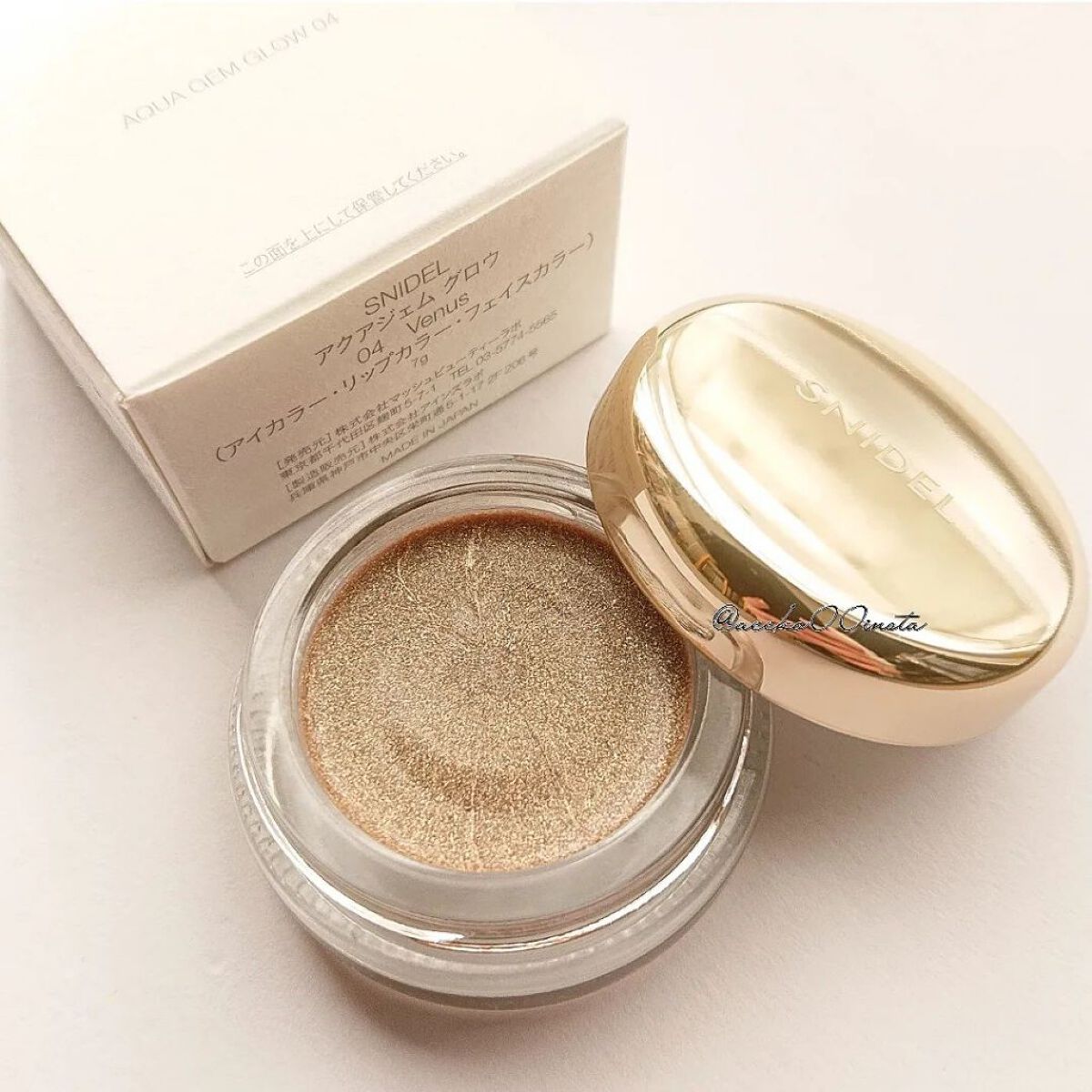 アクアジェム グロウ 04 Venus/SNIDEL BEAUTY/ジェル・クリームアイシャドウを使ったクチコミ（1枚目）