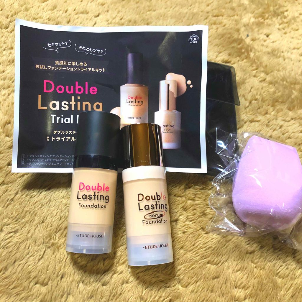 ダブルラスティング トライアルキット/ETUDE/メイクアップキットを使ったクチコミ(1枚目)