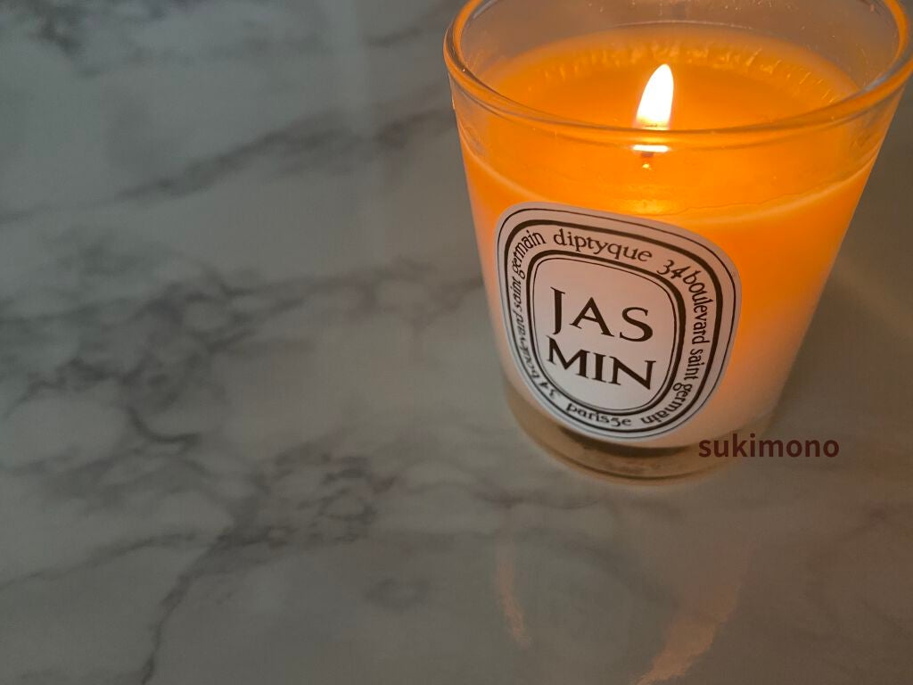 Diptyque JASMIN 香り付きキャンドル 190g 試してみた】フレグランスキャンドル ジャスミン diptyqueの