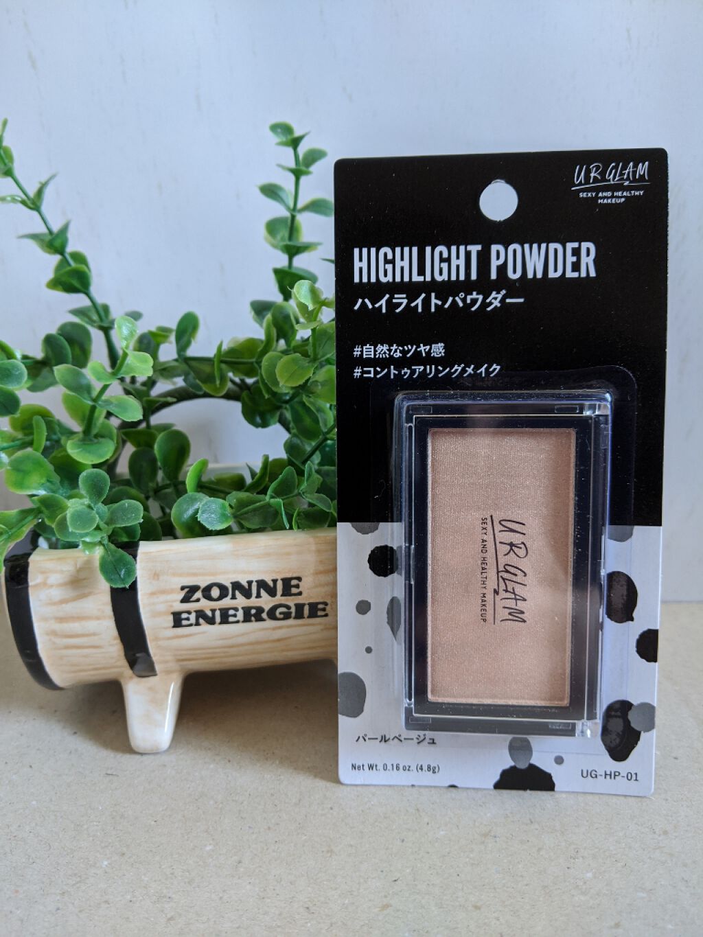 URGLAM　HIGHLIGHT POWDER パールベージュ/U R GLAM/パウダーハイライトを使ったクチコミ（1枚目）