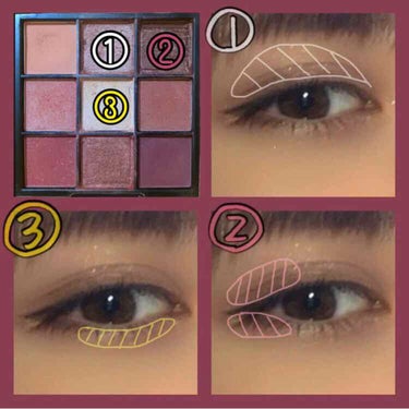 UR GLAM　BLOOMING EYE COLOR PALETTE/U R GLAM/アイシャドウパレットを使ったクチコミ（2枚目）