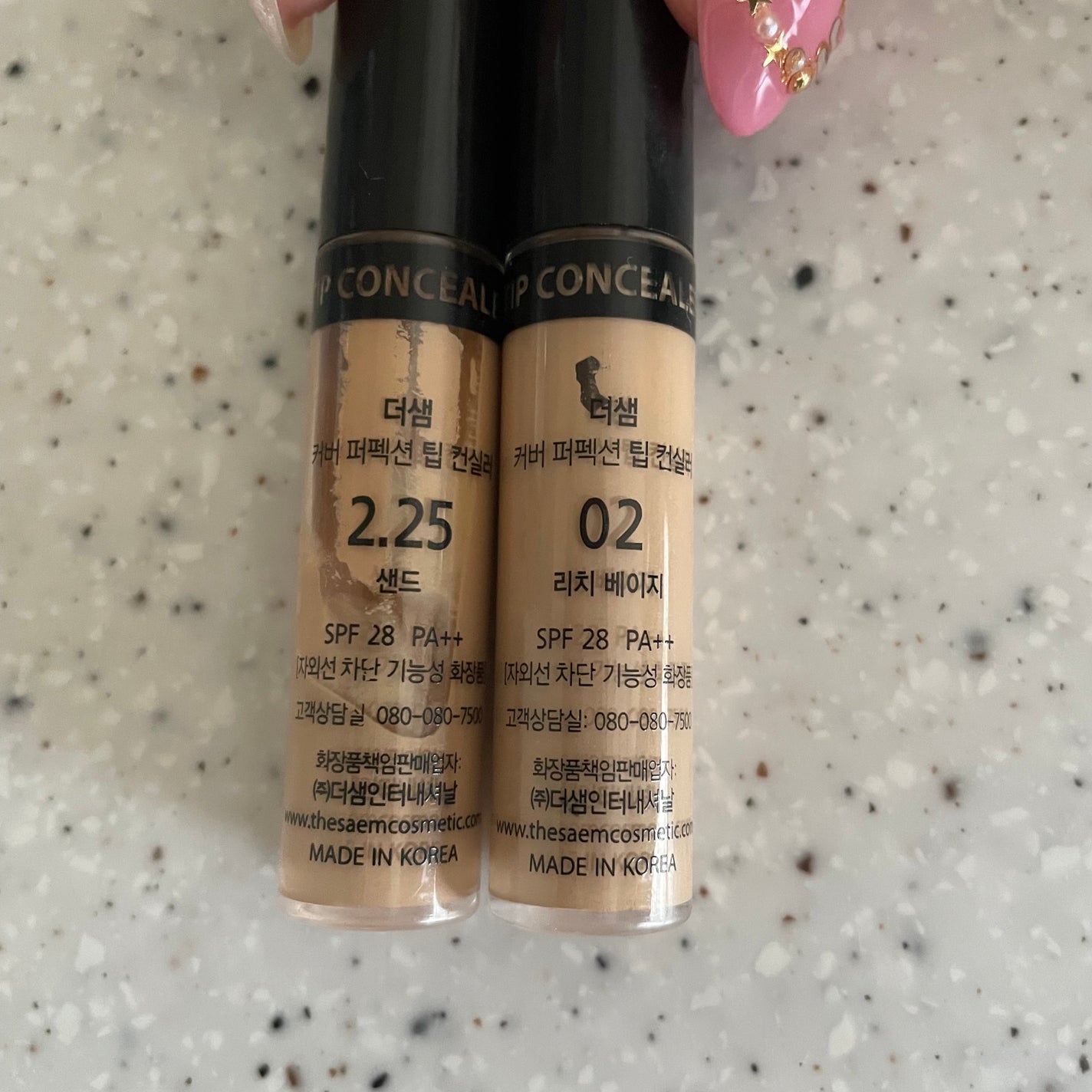 カバーパーフェクション チップコンシーラー/the SAEM/リキッドコンシーラーを使ったクチコミ(5枚目)