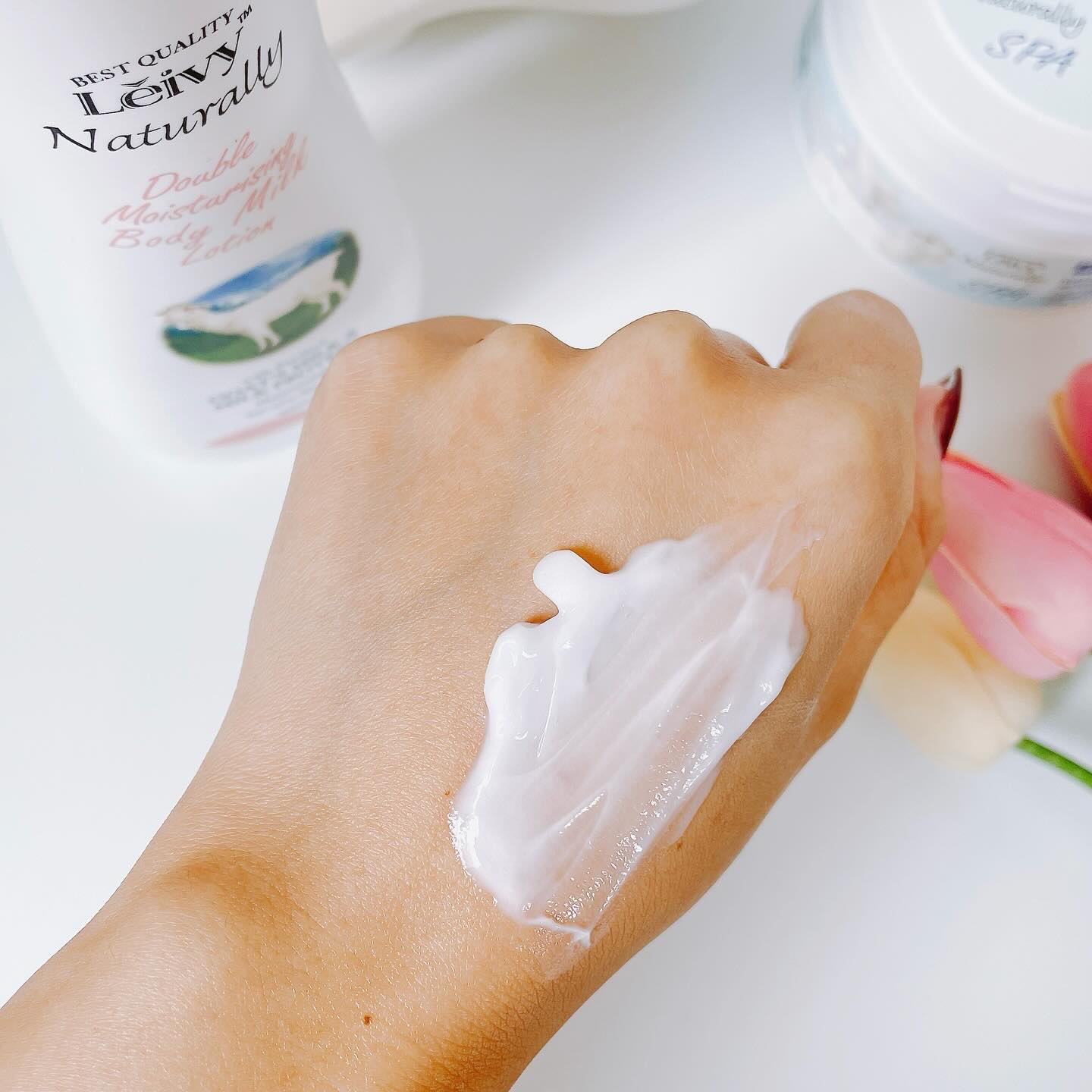 レイヴィー ボディローション ゴートミルク ポンプタイプ/Leivy/ボディローションを使ったクチコミ（3枚目）