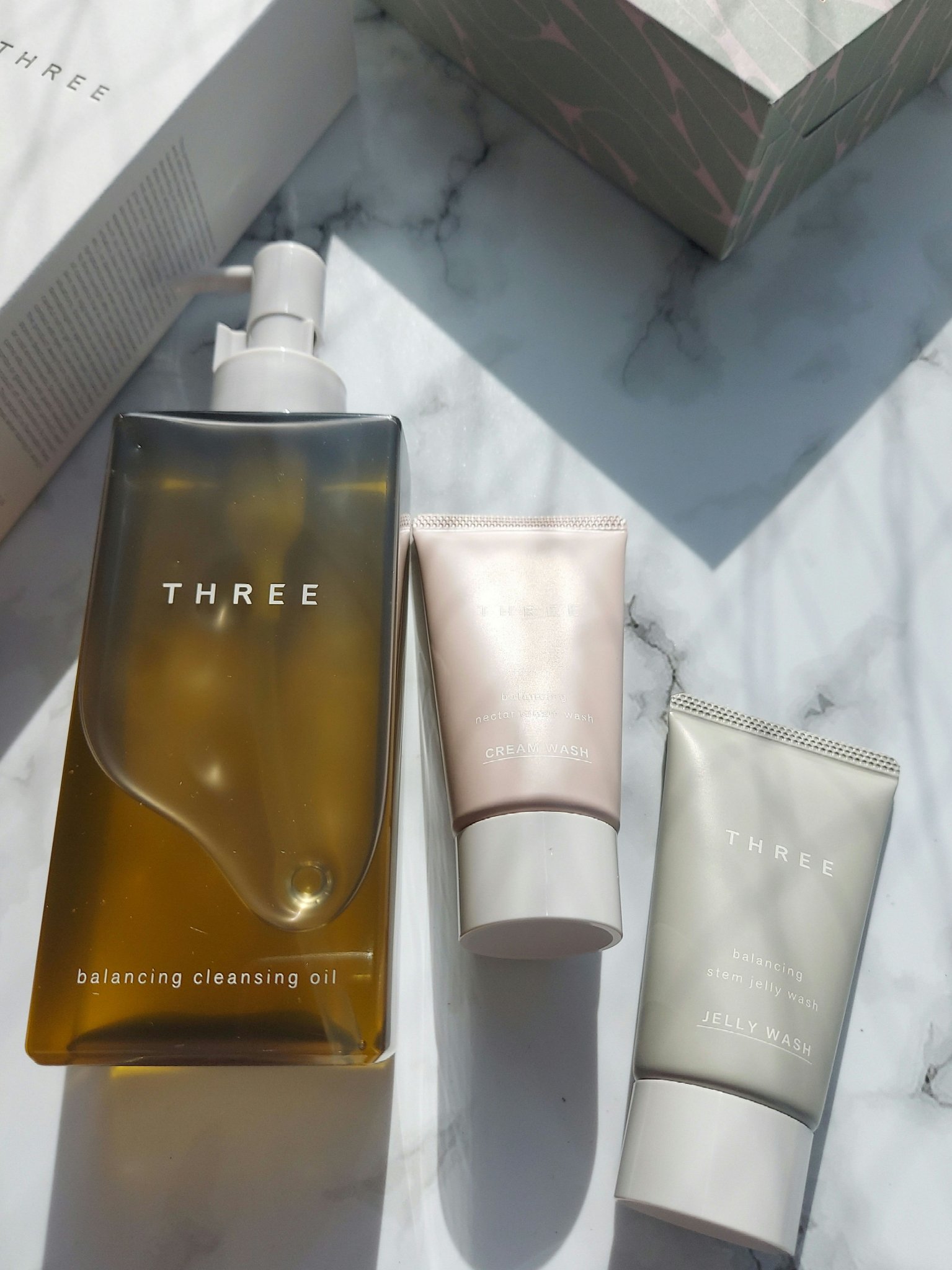 THREE バランシング クレンジング オイル N キット 2024/THREE/スキンケアキットを使ったクチコミ（1枚目）