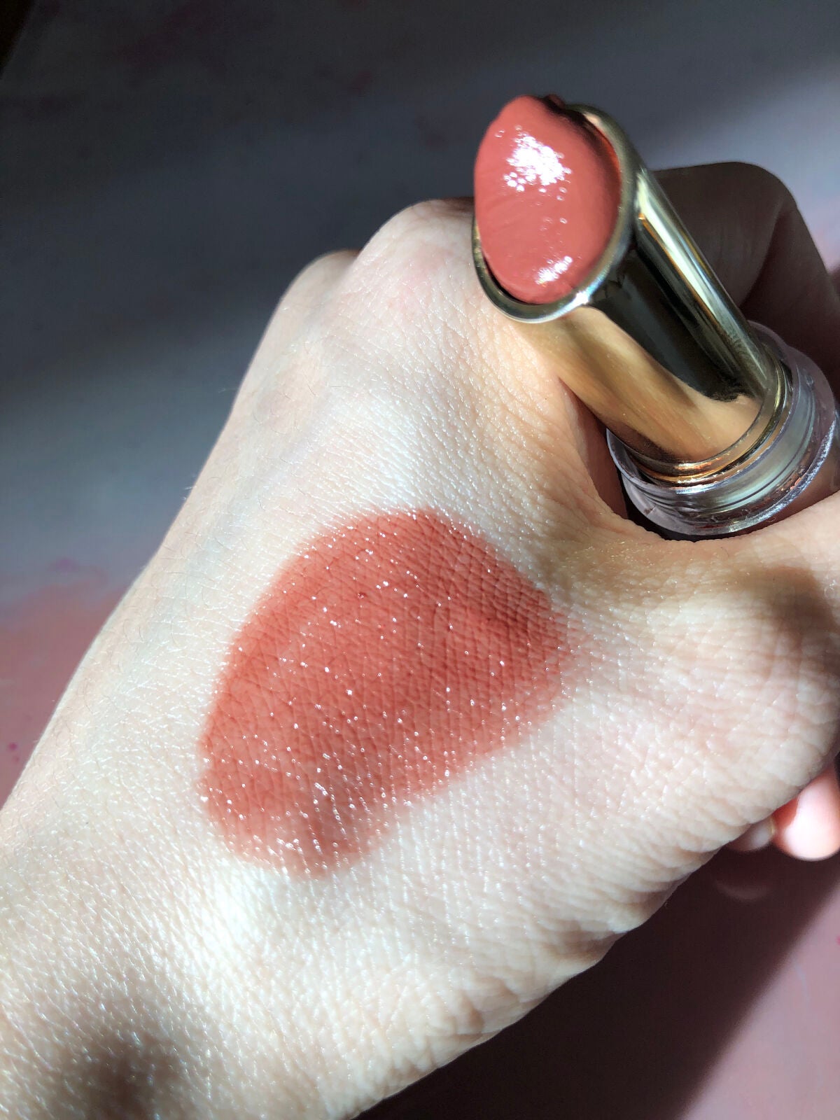 ラスティンググロスリップ/CEZANNE/口紅を使ったクチコミ(3枚目)