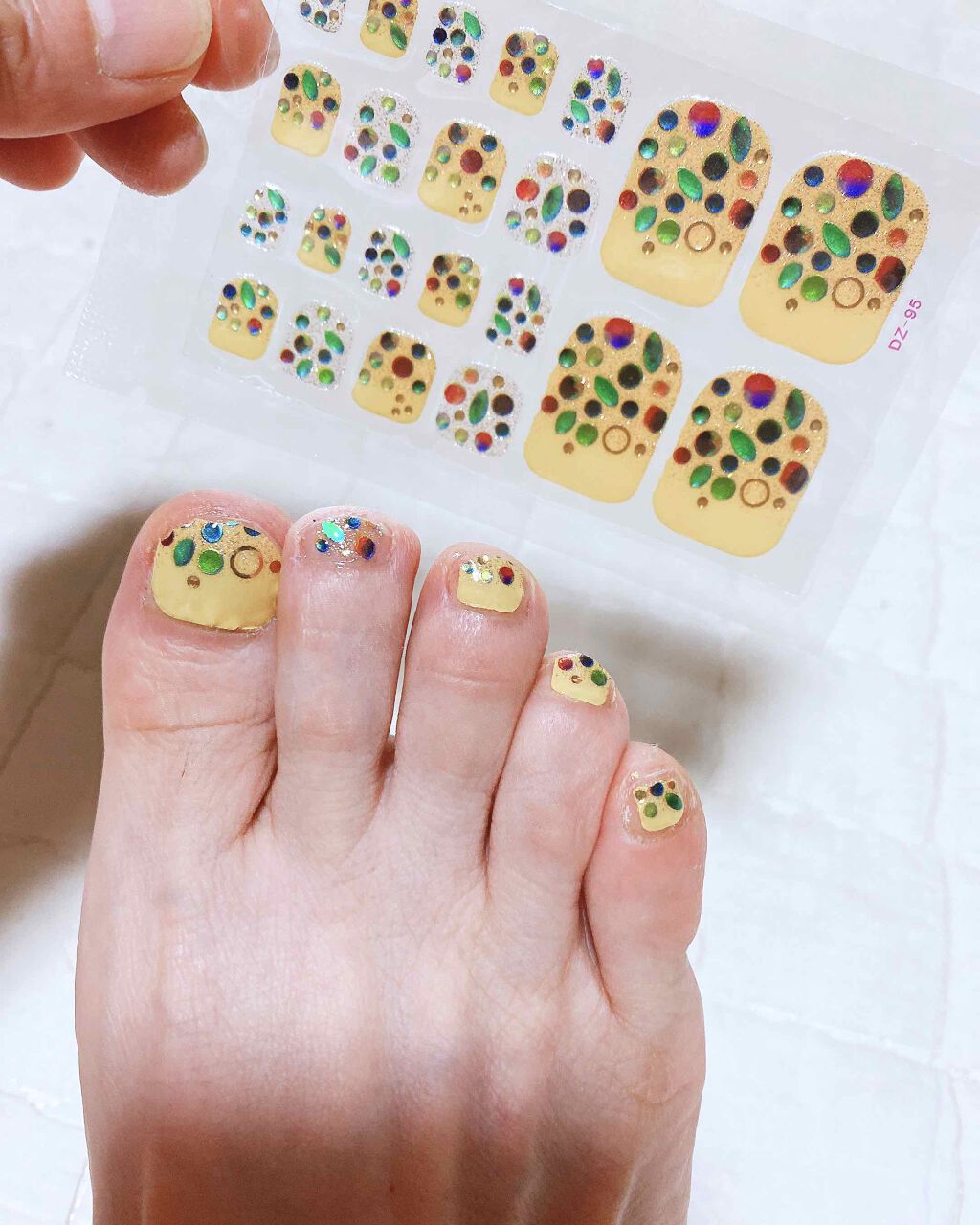 ネイルシール/Qoo10/ネイルシールを使ったクチコミ(1枚目)