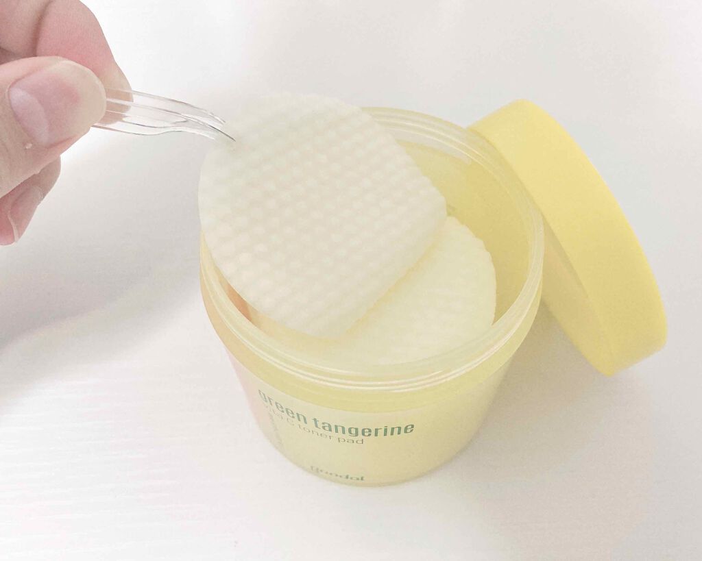 グリーンタンジェリン ビタCダークスポットケアパッド/goodal/トナーパッドを使ったクチコミ(2枚目)