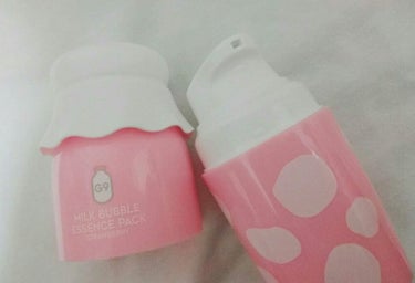 MILK BUBBLE ESSENCE PACK ＃STRAWBERRY/G9SKIN/美容液を使ったクチコミ（2枚目）