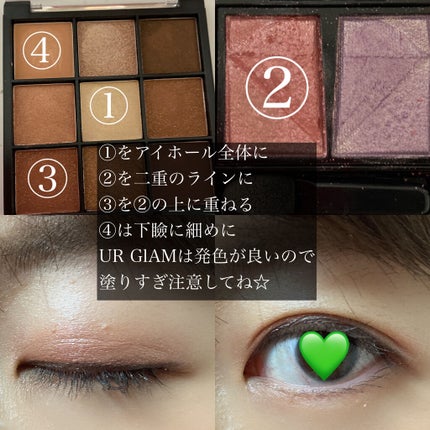 UR GLAM BLOOMING EYE COLOR PALETTE/U R GLAM/アイシャドウパレットを使ったクチコミ(3枚目)
