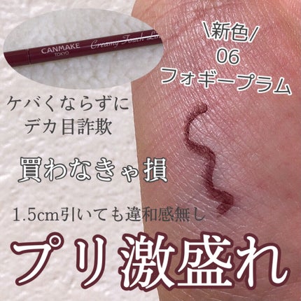 クリーミータッチライナー/キャンメイク/ジェルアイライナーを使ったクチコミ(1枚目)