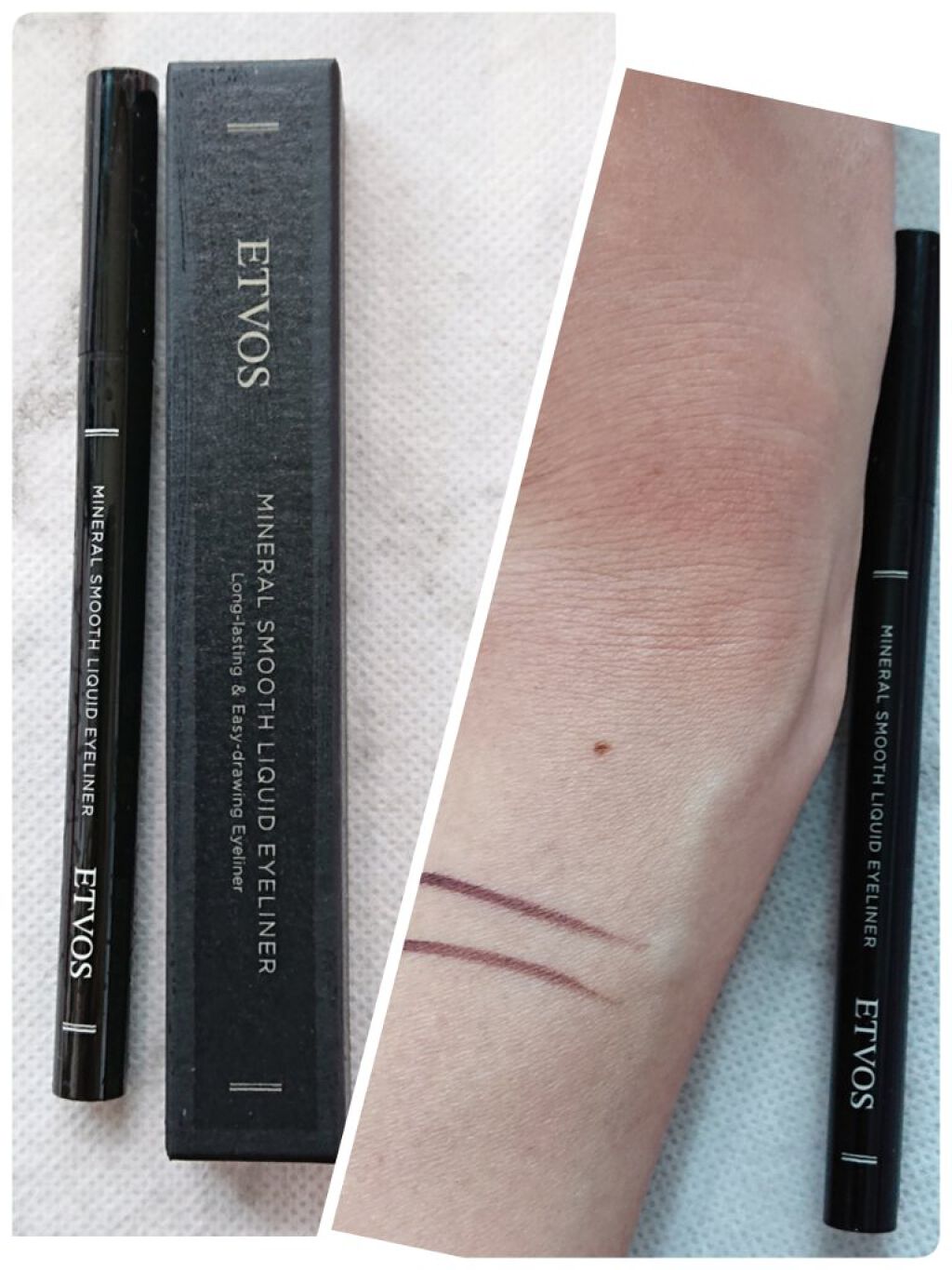 ミネラルスムースリキッドアイライナー/エトヴォス/リキッドアイライナーを使ったクチコミ（2枚目）
