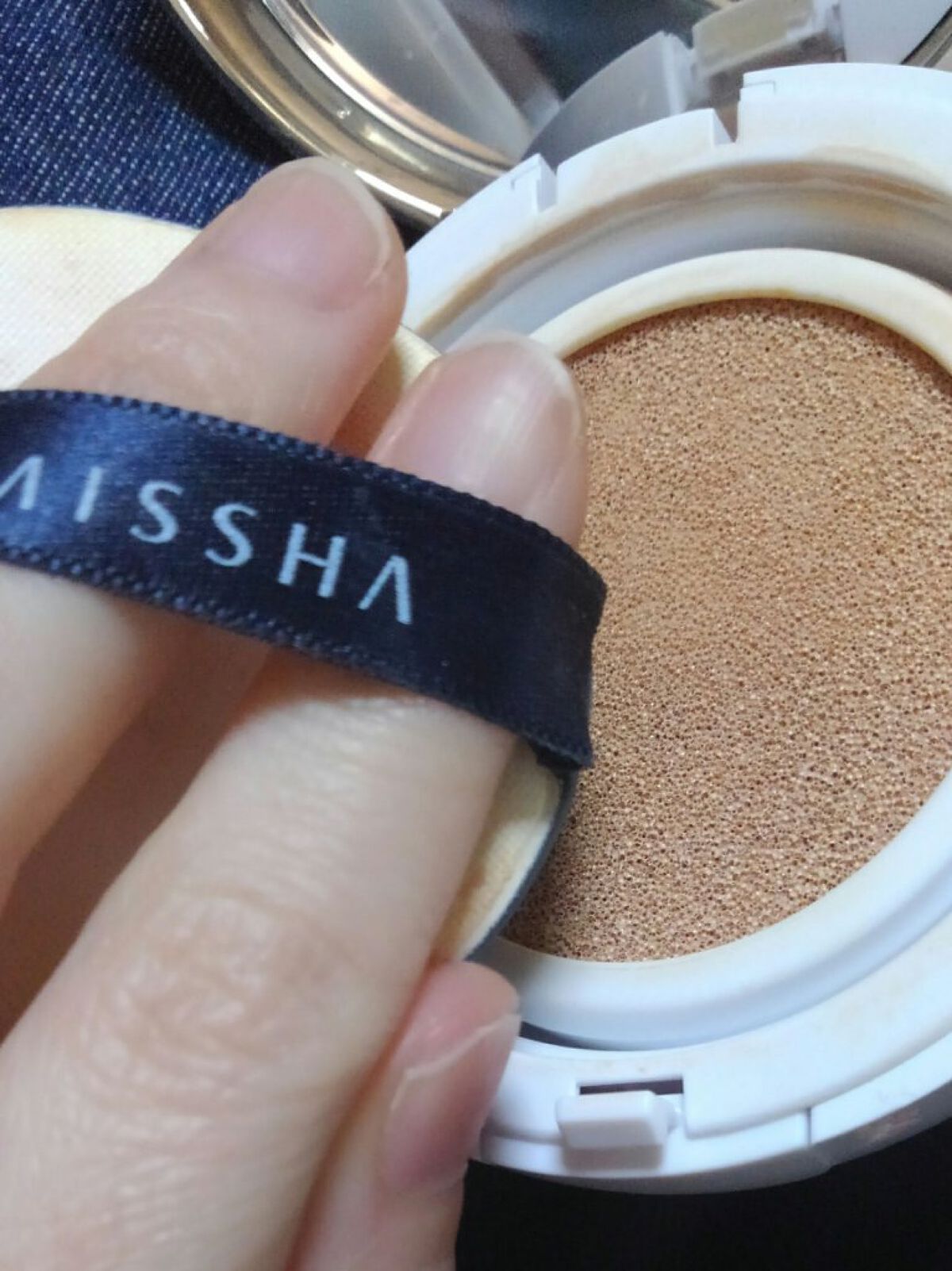 M クッション ファンデーション(モイスチャー)/MISSHA/クッションファンデーションを使ったクチコミ(1枚目)