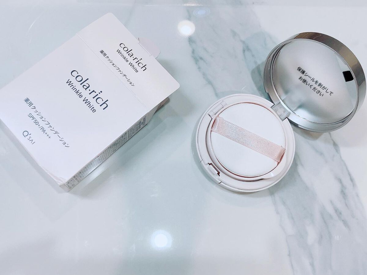 リンクルホワイトクッションファンデーション/コラリッチ/クッションファンデーションを使ったクチコミ(2枚目)