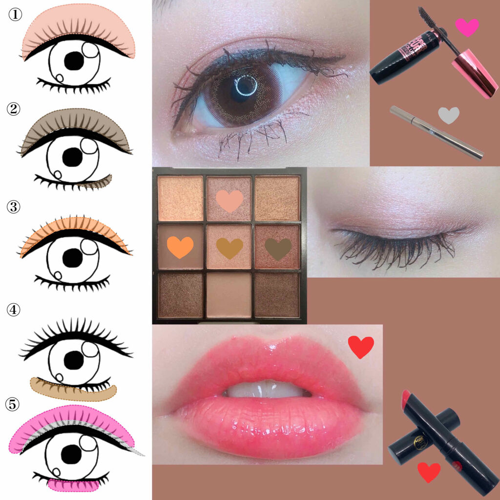 UR GLAM　BLOOMING EYE COLOR PALETTE/U R GLAM/アイシャドウパレットを使ったクチコミ（2枚目）