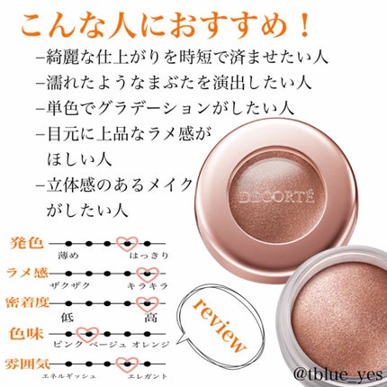 アイグロウ ジェム/DECORTÉ/ジェル・クリームアイシャドウを使ったクチコミ(2枚目)