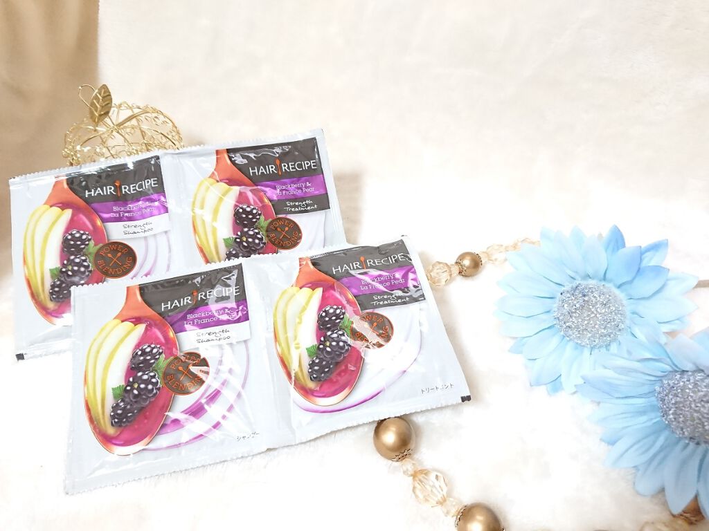 ブラックベリー＆ラ・フランス ストレングス レシピ シャンプー／トリートメント/HAIR RECIPE/シャンプー・コンディショナーを使ったクチコミ（1枚目）