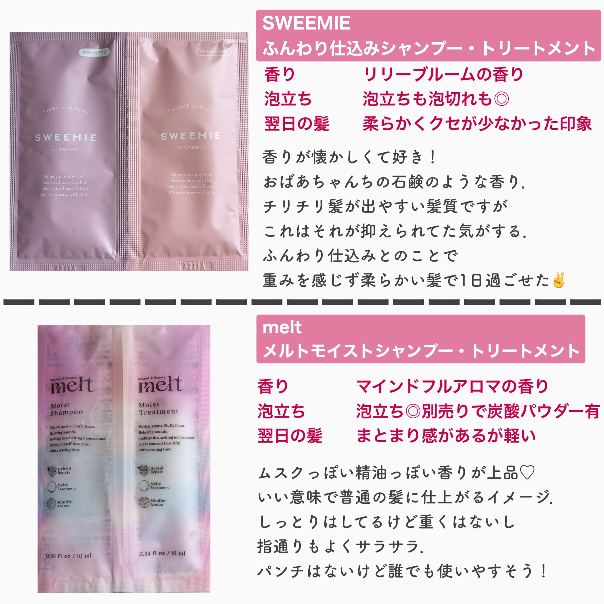 ラッピングモイストシャンプー/トリートメント/Qurap/市販シャンプーを使ったクチコミ（3枚目）