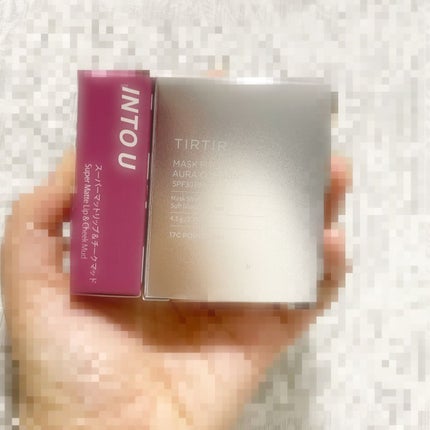 スーパーマットリップ&チークマッド EM26 ダークヒロインバイオレット/INTO U/口紅を使ったクチコミ(1枚目)