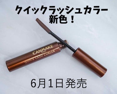 待ぼうの新色！＼^^／

キャンメイクの大人気マスカラの
クイックラッシュカーラーの新色ブラウンが発売〜！😍

発売日は6月1日です😍

ブラウンはやはり使いやすい😭👍
ブラックよりブラウン派なので、こ