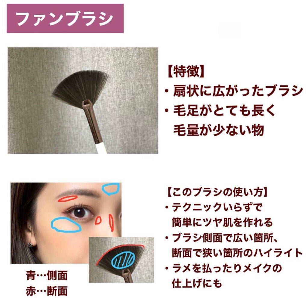 SIXPLUS エレガンスシリーズ ホワイトパール メイクブラシ11本セット/SIXPLUS/メイクブラシを使ったクチコミ(6枚目)