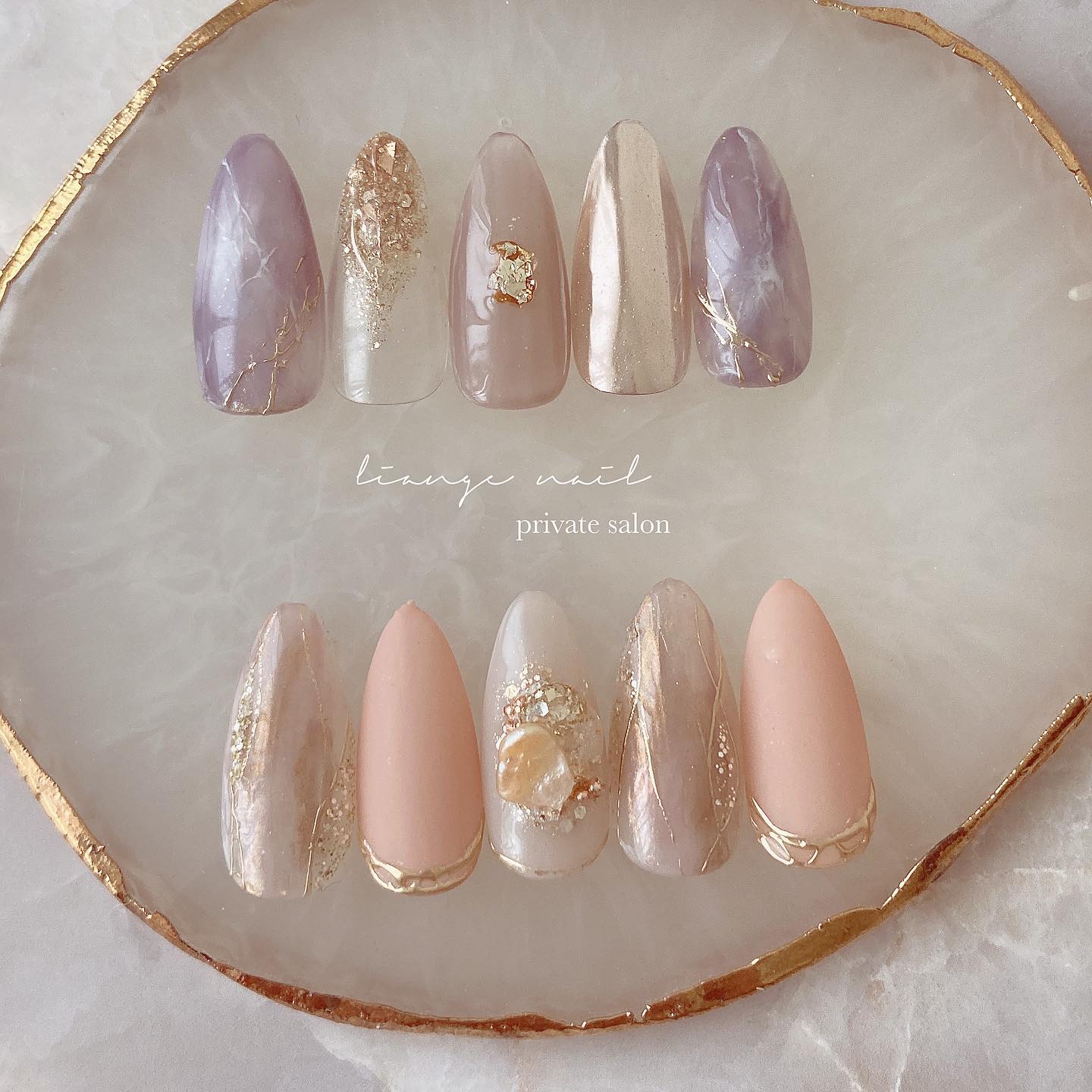 #リアンジェネイル,#柏ネイル,#ネイル,#ニュアンスネイル,#大人ニュアンスネイル,#ミラーネイル,#春ネイル,#天然石ネイルのネイルデザイン